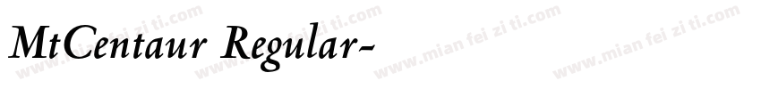 MtCentaur Regular字体转换